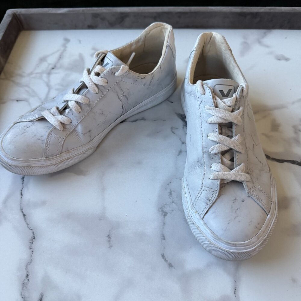 Veja x Diapers and Milk Marble Esplar Leather Sneakers US 7 - Picture 4 of 9